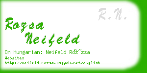 rozsa neifeld business card
